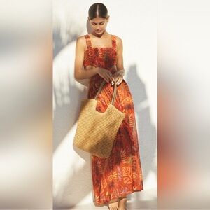 Anthropologie The Piper Bandeau Cutout Maxi Dress Size Large